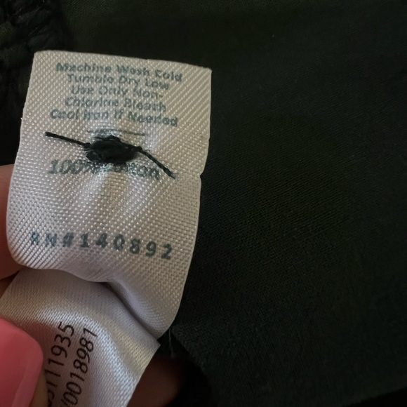 Marine Layer Flora Corduroy Wide Leg Trousers in Green Gables - Picture 11 of 11